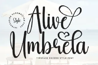 Alive Umbrela Script font