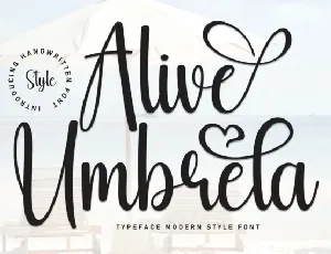 Alive Umbrela Script font