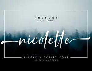 Nicolette Script font