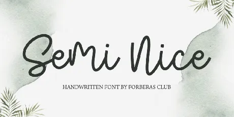 Semi Nice font