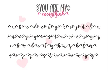 you are my everythink font