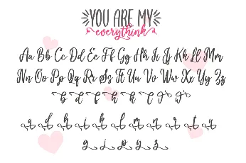 you are my everythink font