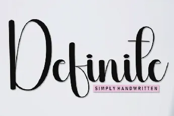 Definite Script font