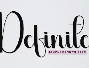 Definite Script font