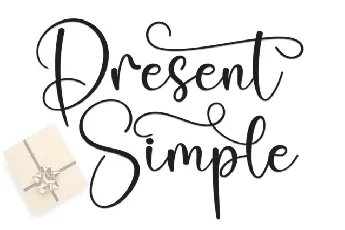 Present Simple Script font