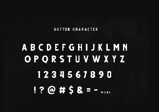 Gutter font