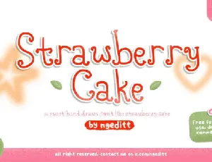 Strawberry Cake Display font