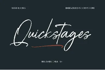 Quickstages font