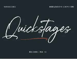 Quickstages font