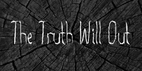 The Truth Will Out font