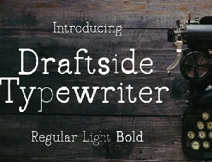Draftside Typewritter font