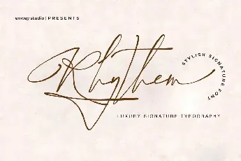 Rhythem Signature font