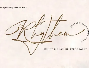 Rhythem Signature font