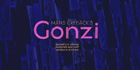 Gonzi Expanded Family font