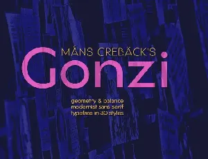 Gonzi Expanded Family font