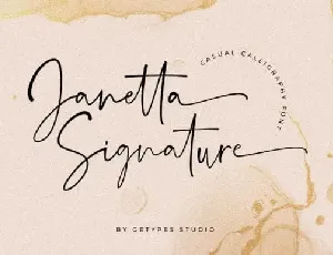 Janetta Signature font