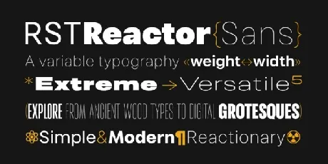 RST Reactor Family font