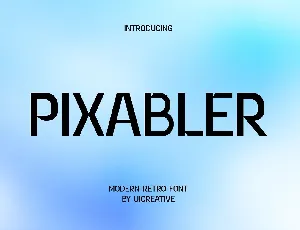 Pixabler font