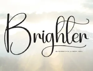 Brighter Script font