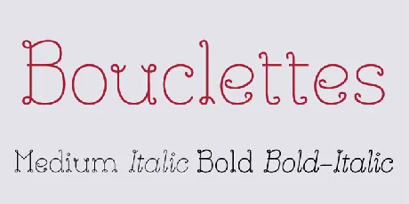 Bouclettes Demo font