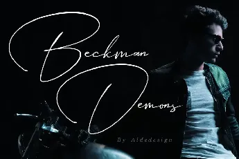 Beckman Demons Signature font