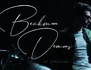 Beckman Demons Signature font