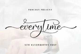 Everytime Script font