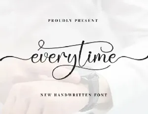 Everytime Script font