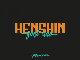 Henshin Script font