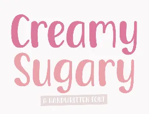 Creamy Sugary font