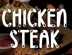 Chicken Steak Display font