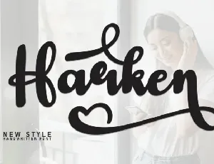 Harken Script font