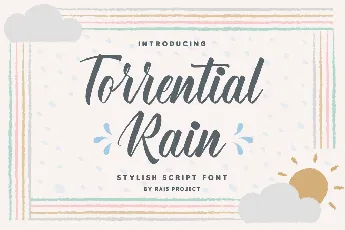 Torrential Rain Demo font