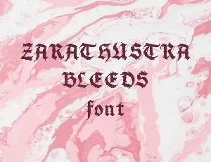 Zarathustra Bleeds font