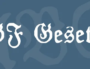 GF Gesetz font