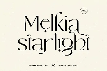 Melkia Starlight font