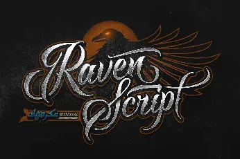 Raven Script font