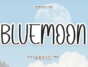 Bluemoon Display font