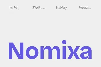 Nomixa font