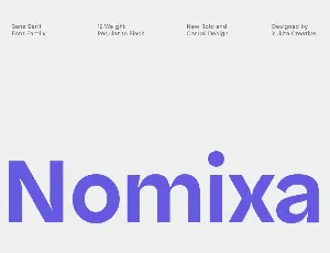 Nomixa font