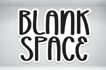 Blank Space Display font