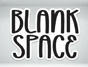 Blank Space Display font