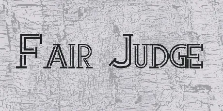 Fair Judge font