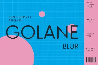 Golane Blur font