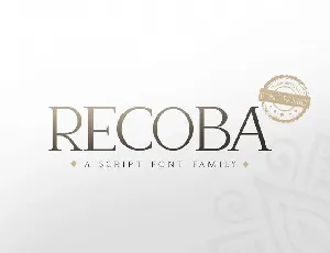 Recoba Family font