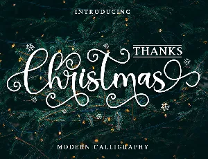 Thanks Christmas - Personal Use font