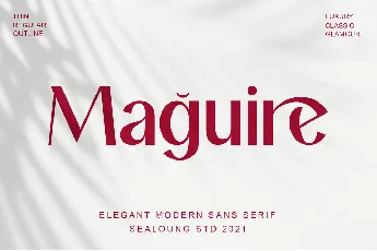 Maguire Thin font