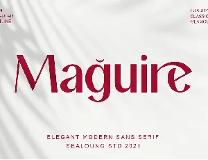 Maguire Thin font