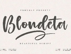 Blondeta font