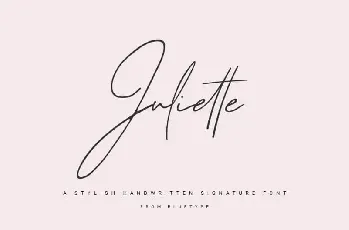 Juliette – Signature font